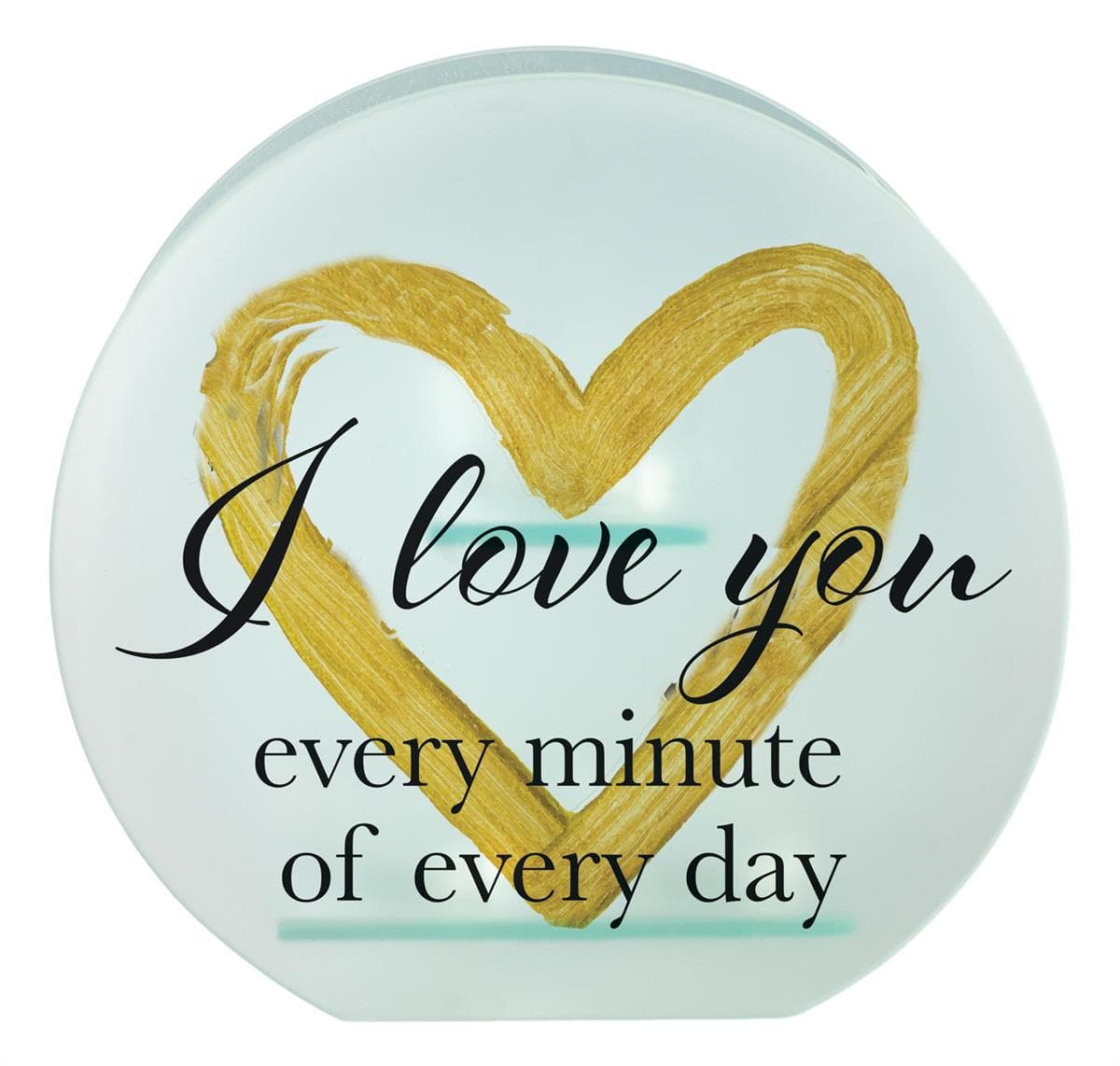 I LOVE YOU EVERY MINUTE OF EVERY DAY TEALIGHT CANDLE HOLDER, picture 2