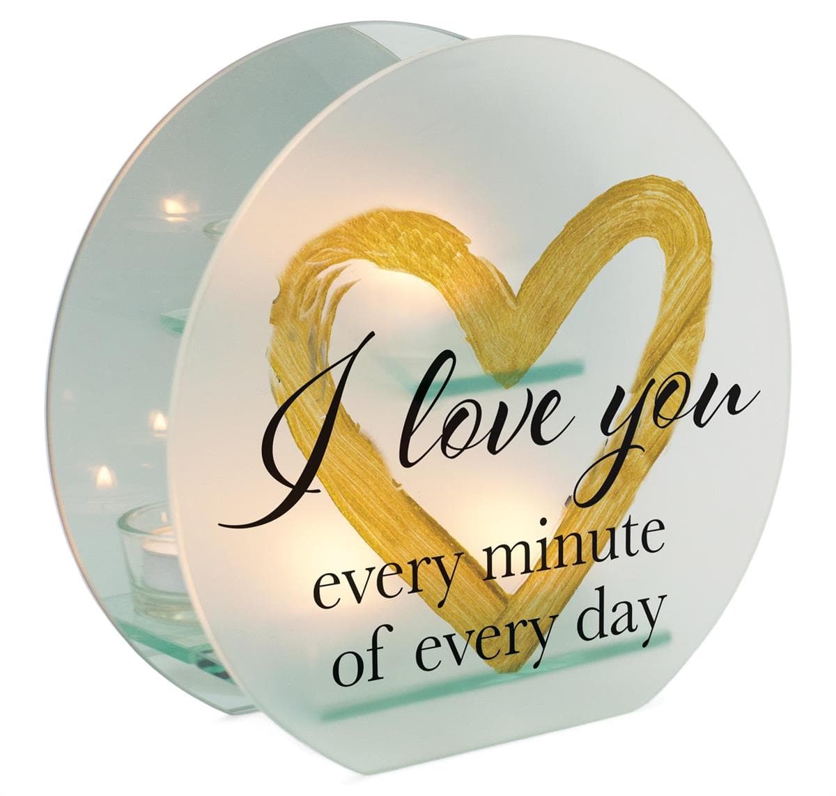 I LOVE YOU EVERY MINUTE OF EVERY DAY TEALIGHT CANDLE HOLDER, picture 3