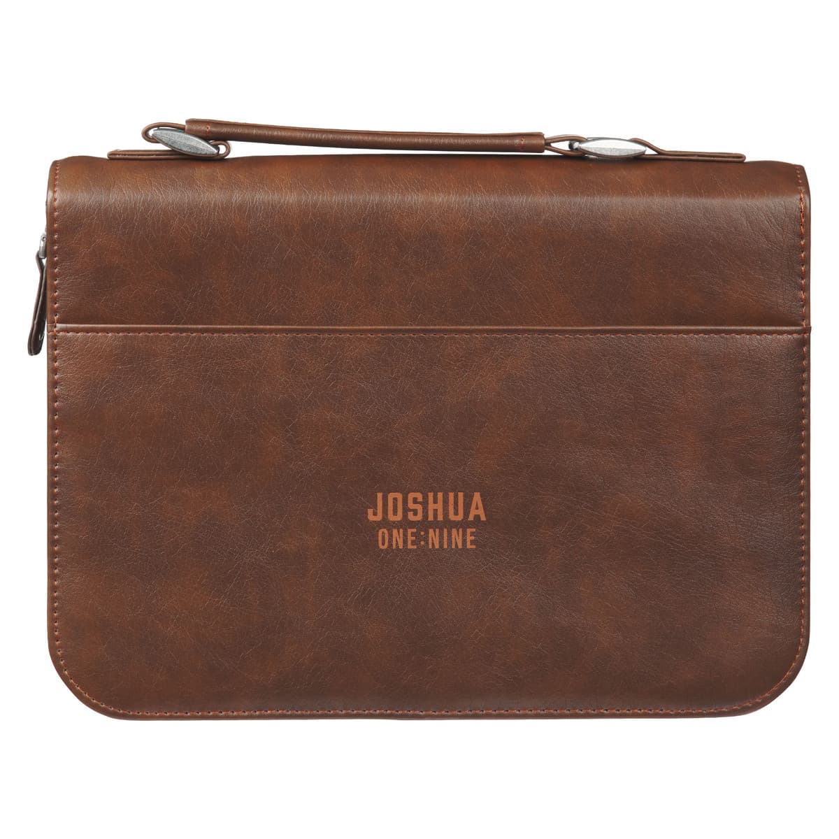 Strength and Courage - Joshua 1:9 Honey-brown Faux Leather Classic Bible Case (Large), picture 2