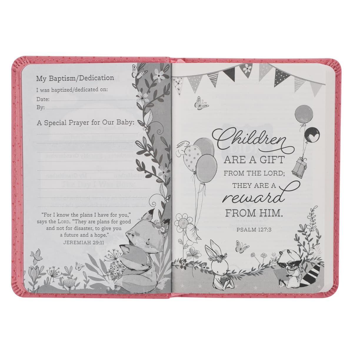 Pink Faux Leather NLT New Testament Keepsake Bible for Girls, picture 5