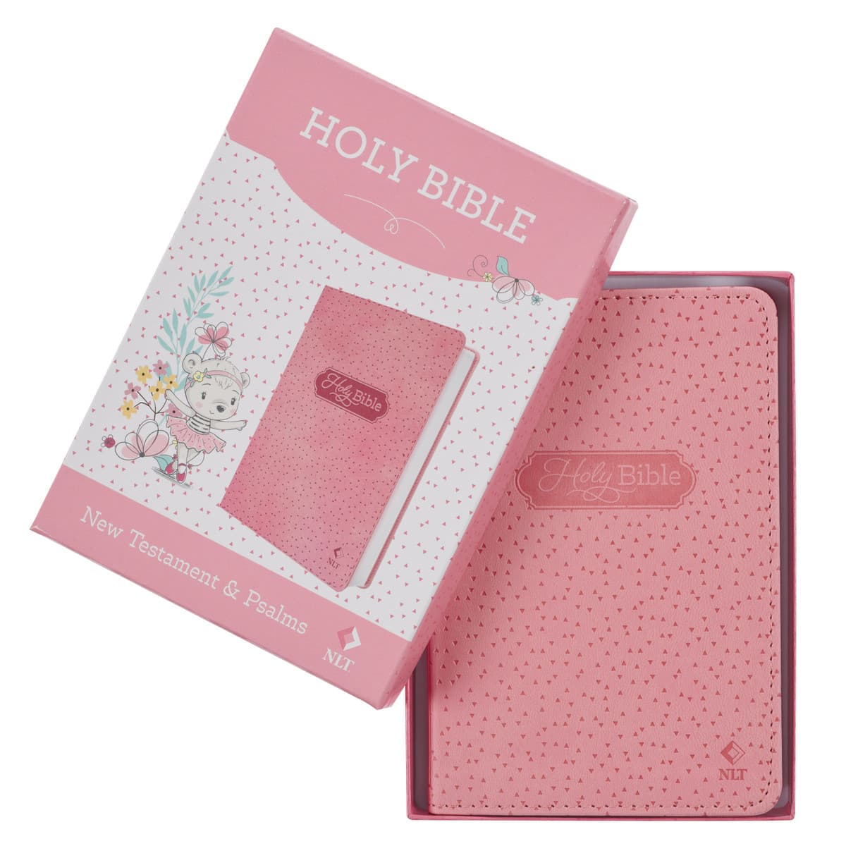 Pink Faux Leather NLT New Testament Keepsake Bible for Girls, picture 8