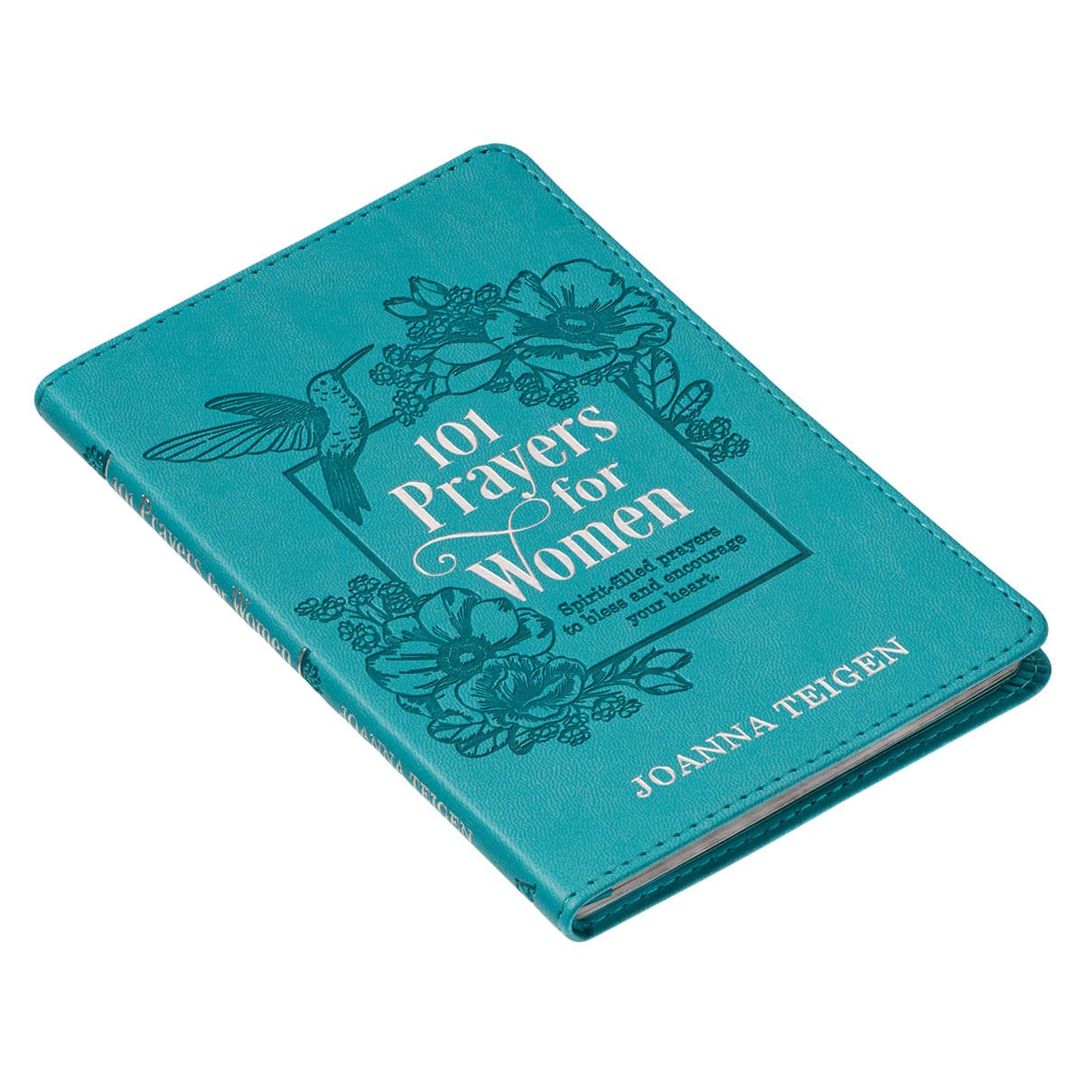 101 Prayers for Women Turquoise Faux Leather Gift Book, picture 3