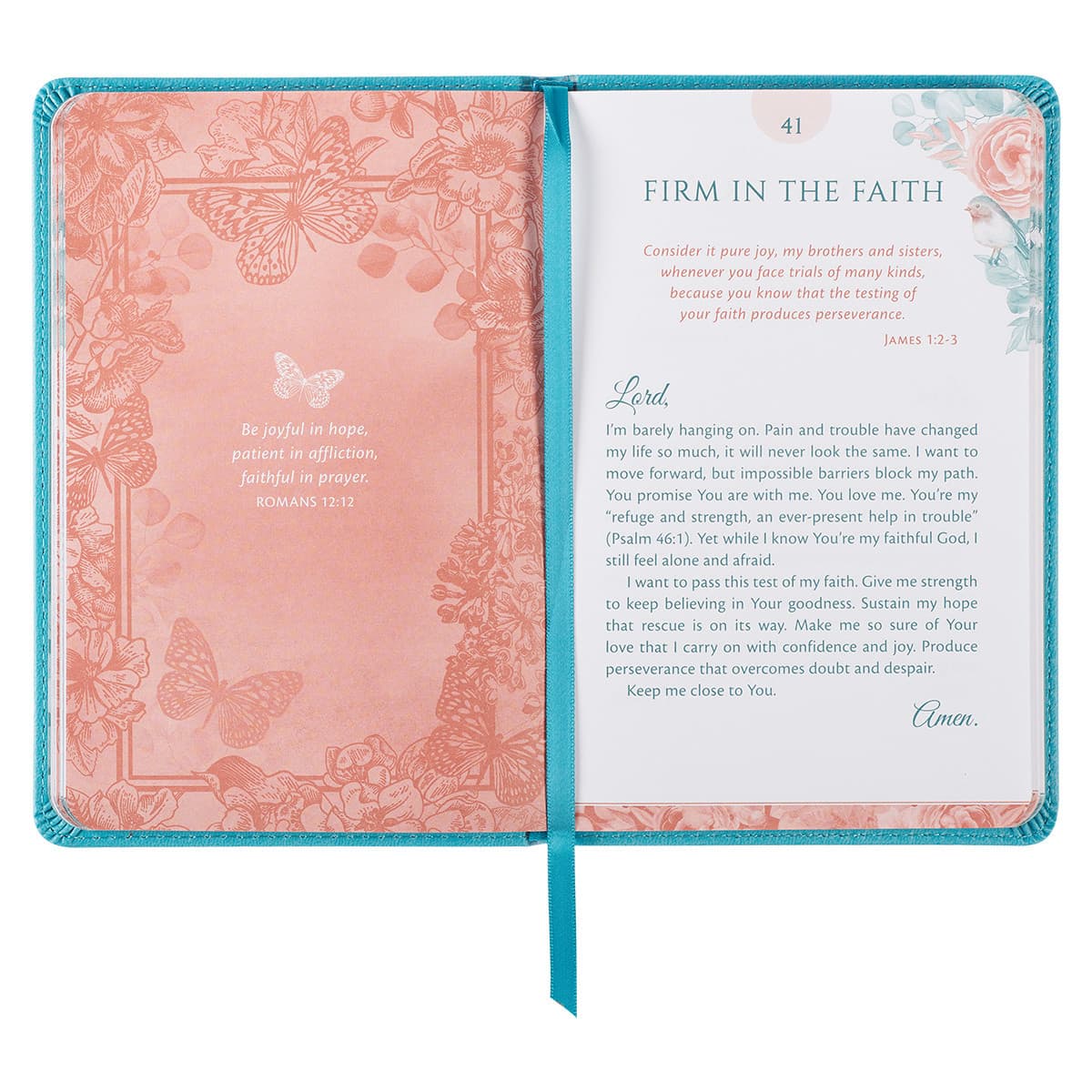 101 Prayers for Women Turquoise Faux Leather Gift Book, picture 5