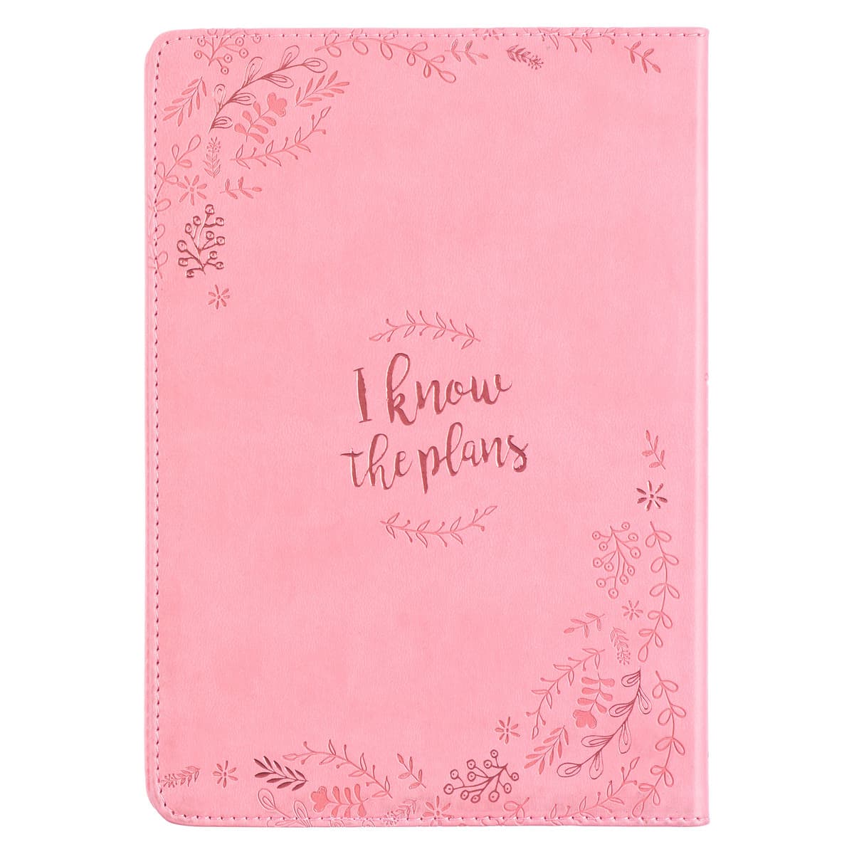 I Know the Plans - Jeremiah 29:11 Pink Slimline Faux Leather Journal, picture 2