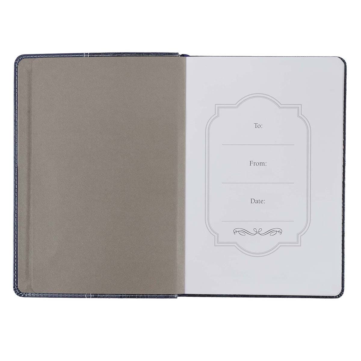 Trust in the Lord - Proverbs 3:5-5 Navy Faux Leather Classic Journal, picture 3