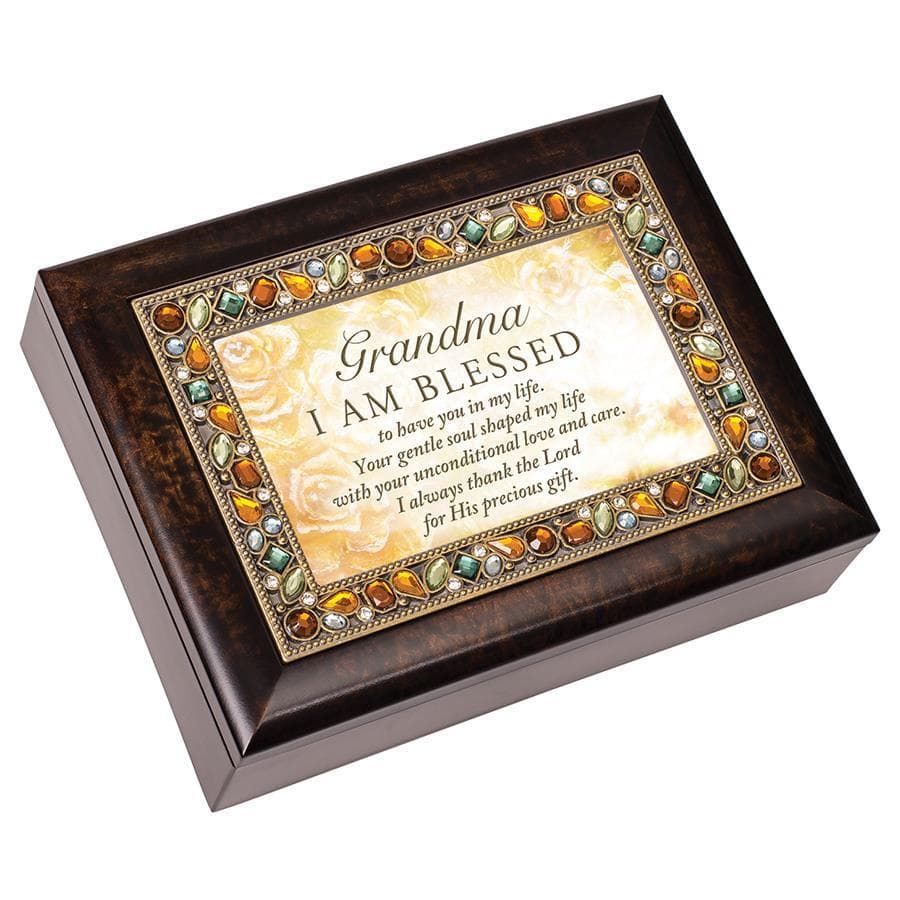 GRANDMA I AM BLESSED JEWELED MUSICAL BOX