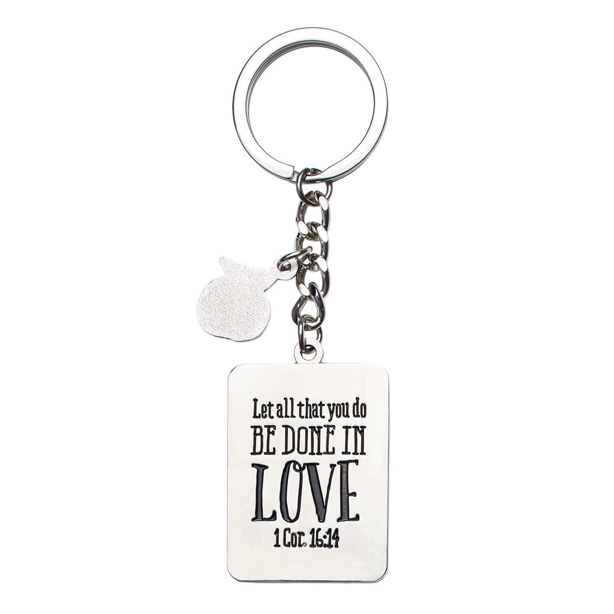 Pink Blessings for a #1 Teacher - 1 Corinthians 16:14 Key Ring in Gift Tin, picture 2