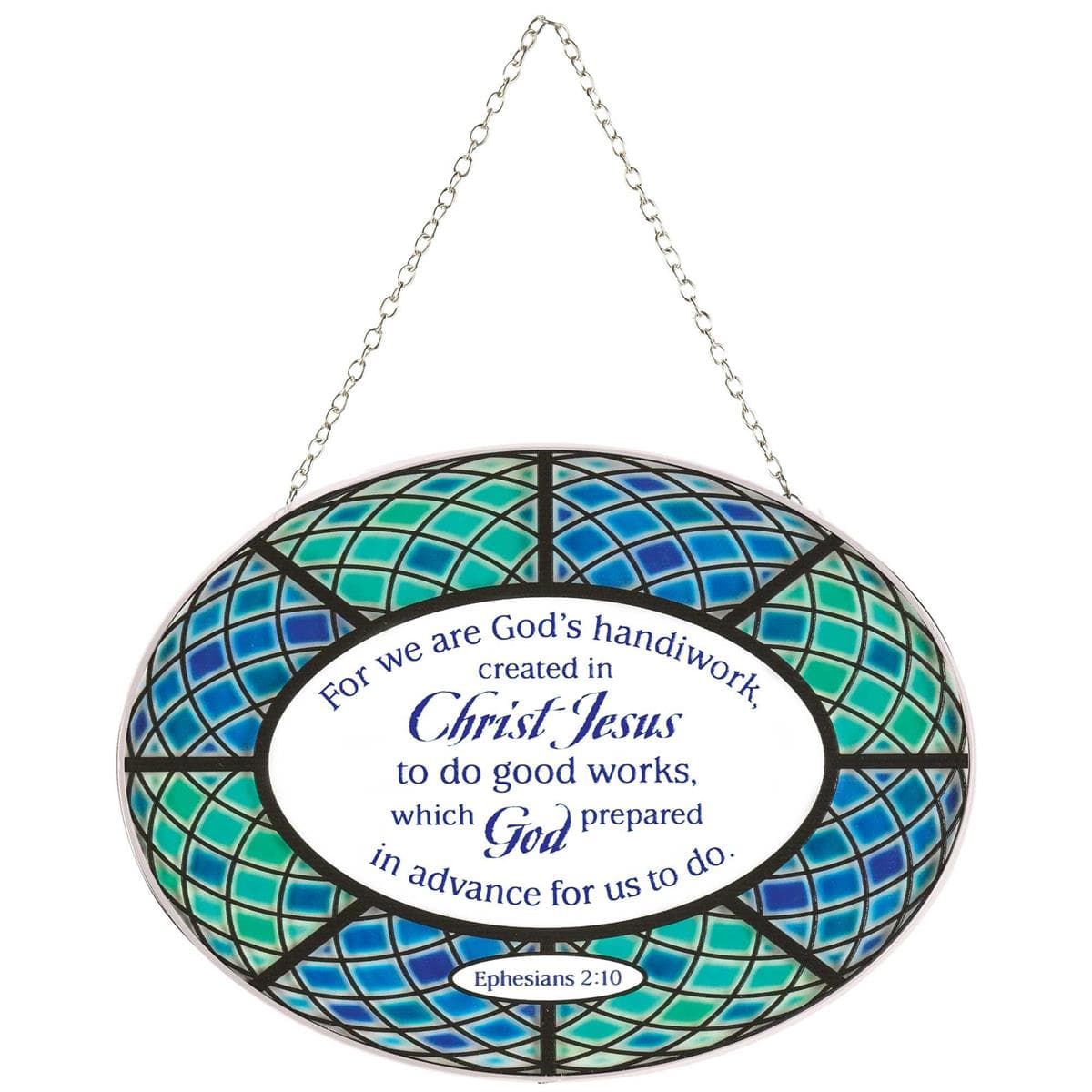 Gods Handiwork 9in Oval Suncatcher