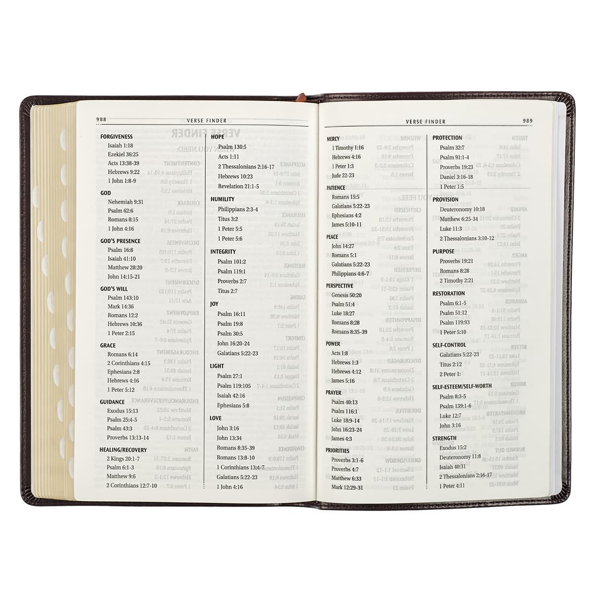 Dark Brown Faux Leather King James Version Deluxe Gift Bible with Thumb Index, picture 9