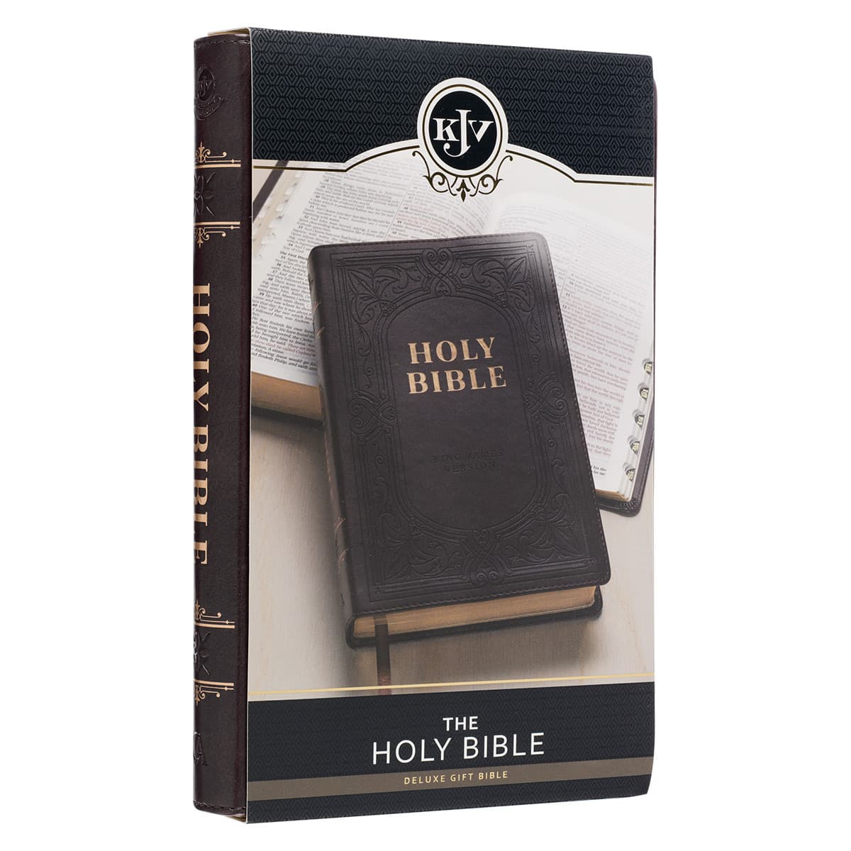Dark Brown Faux Leather King James Version Deluxe Gift Bible with Thumb Index, picture 11