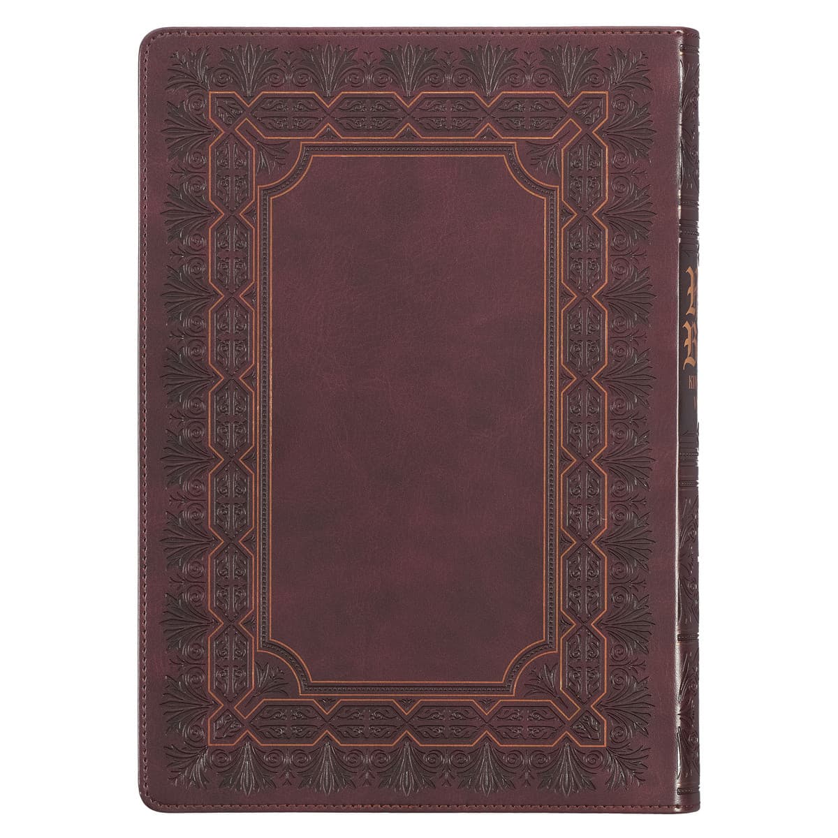 Framed Burgundy Faux Leather Super Giant Print King James Version Bible, picture 2