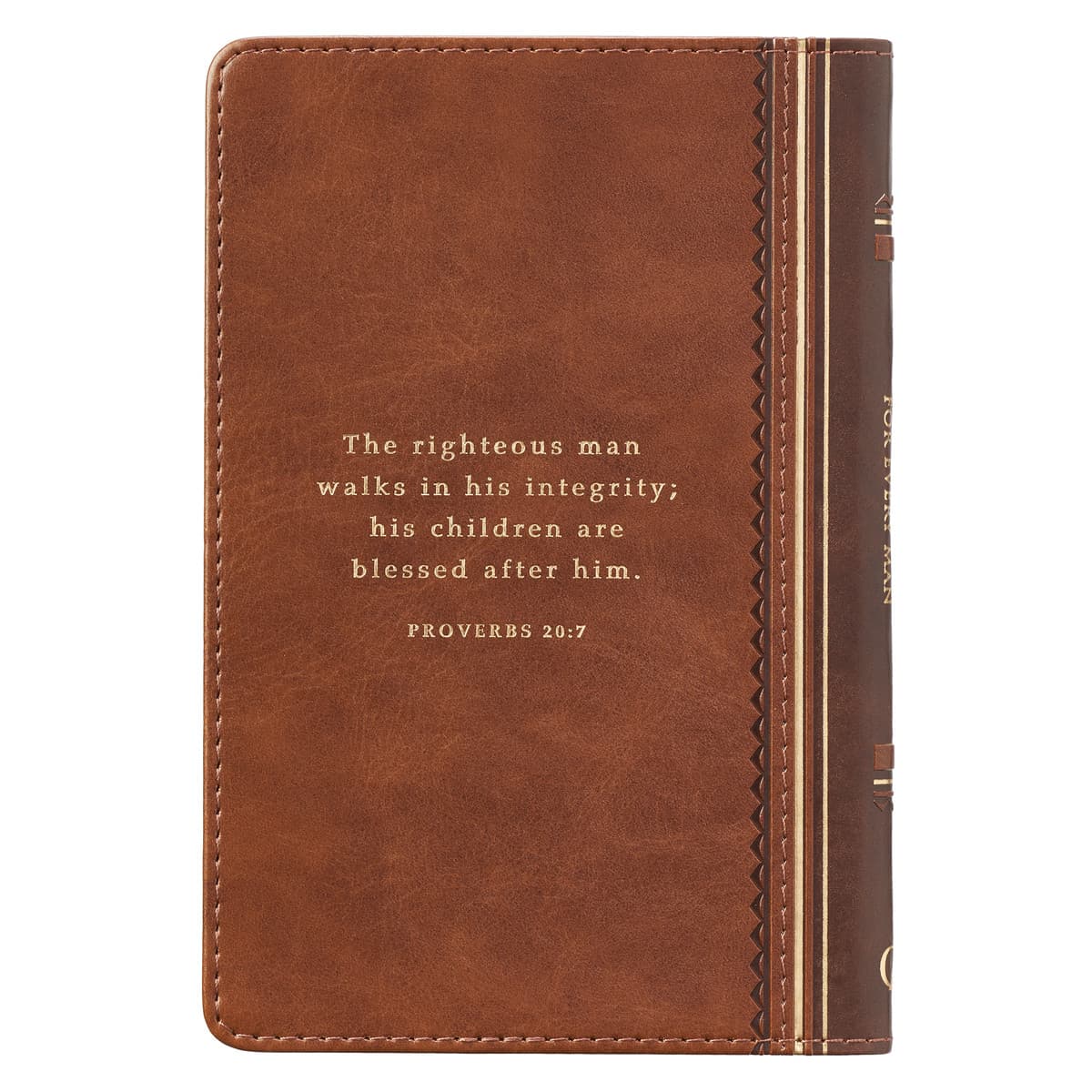 Promises from God for Every Man Two-tone Brown Faux Leather Promise Book, picture 2