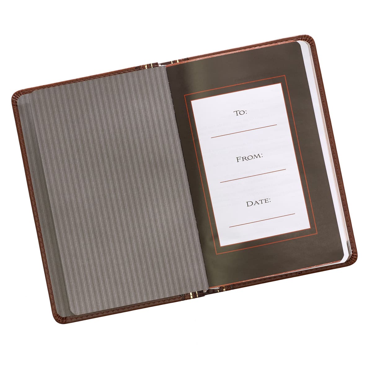 Promises from God for Every Man Two-tone Brown Faux Leather Promise Book, picture 3