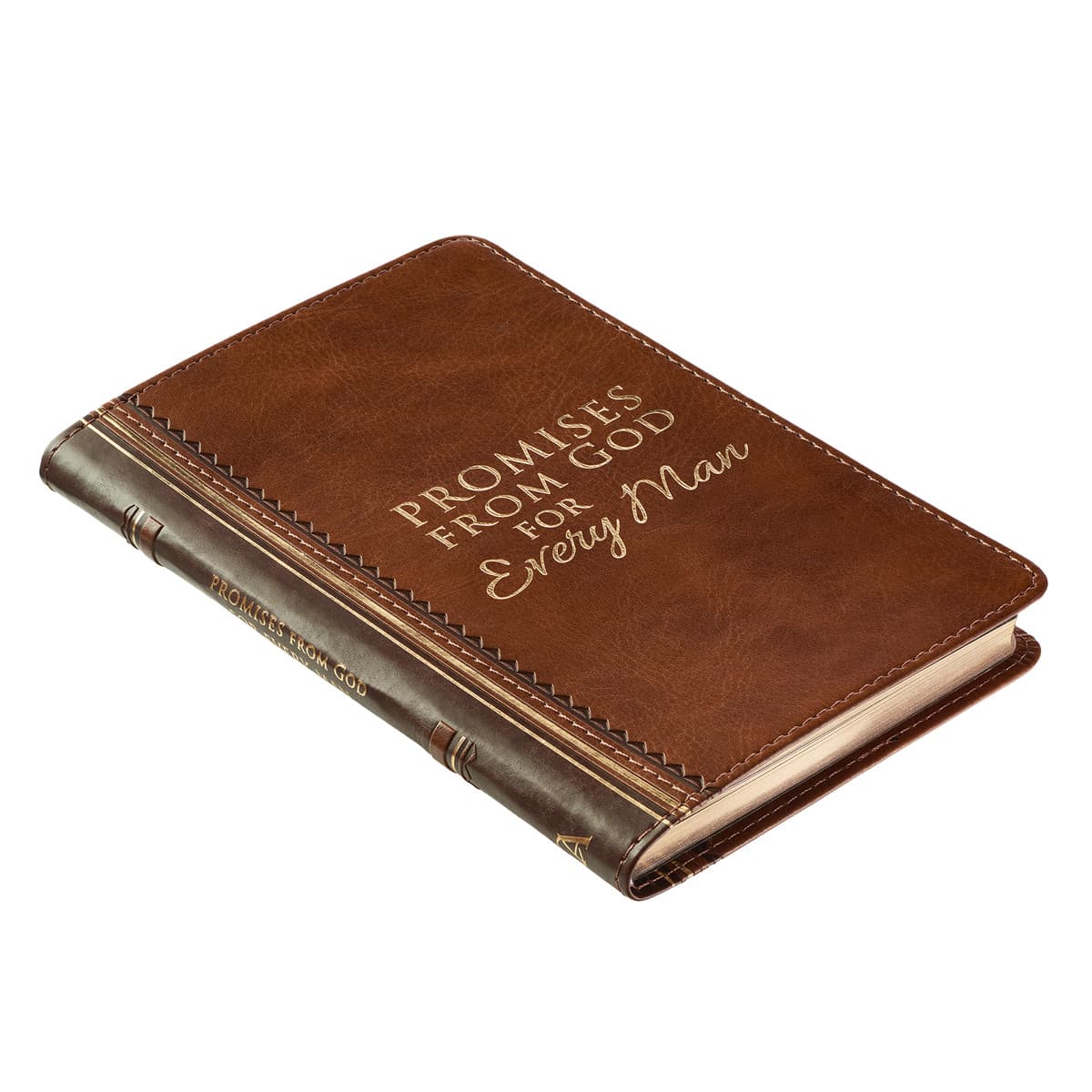 Promises from God for Every Man Two-tone Brown Faux Leather Promise Book, picture 4