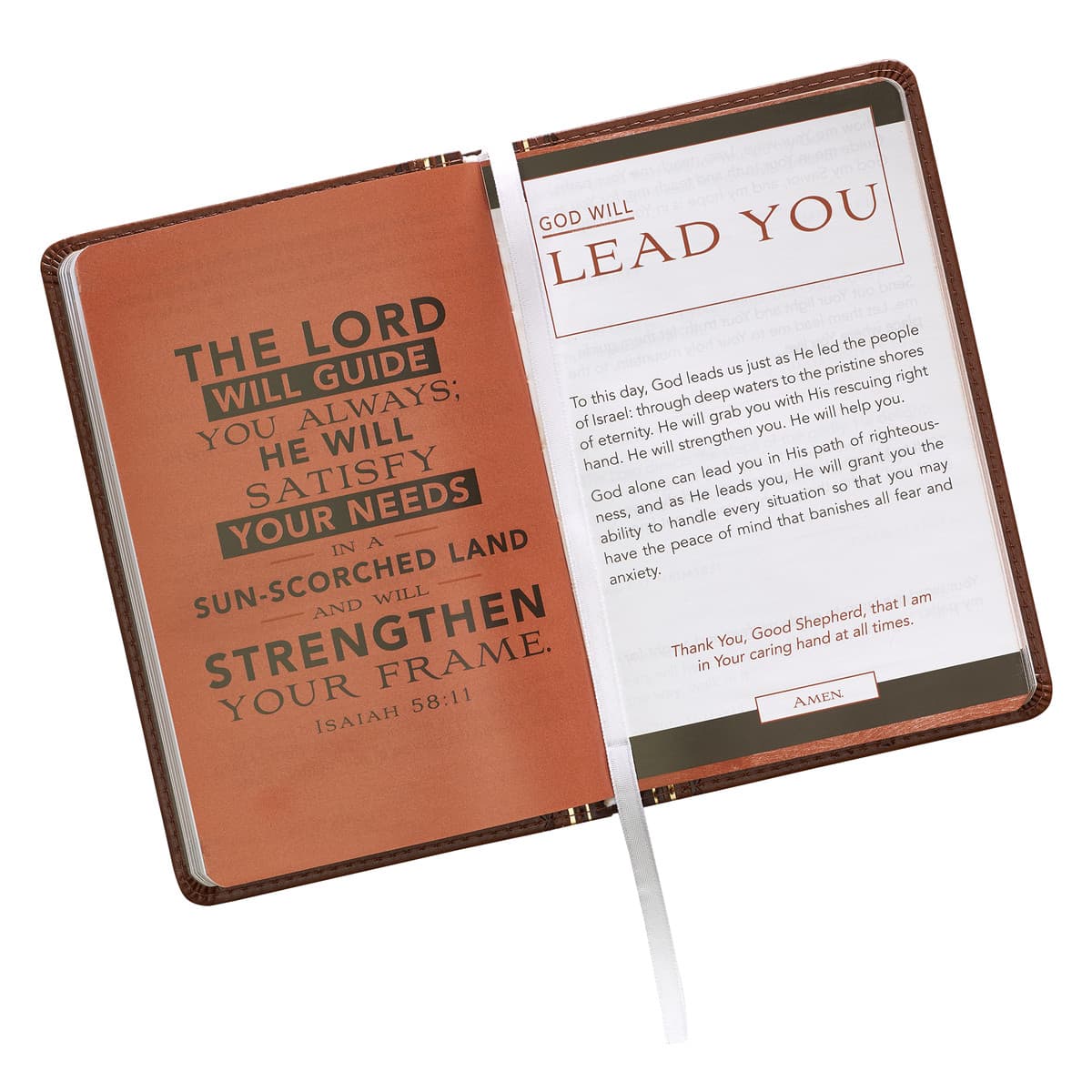 Promises from God for Every Man Two-tone Brown Faux Leather Promise Book, picture 5