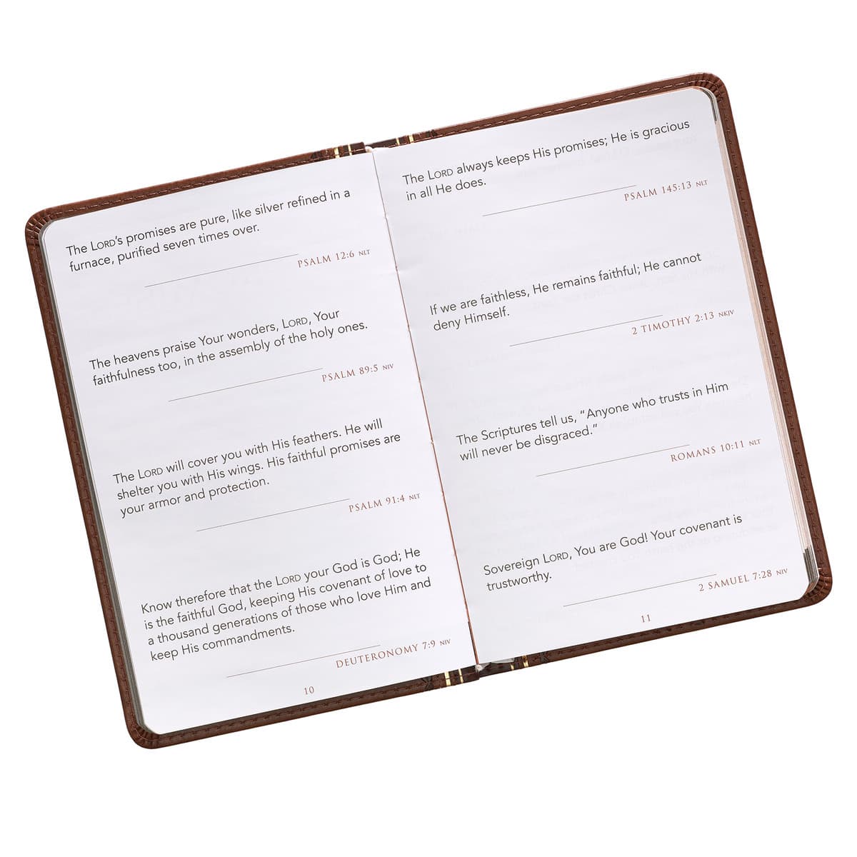 Promises from God for Every Man Two-tone Brown Faux Leather Promise Book, picture 6