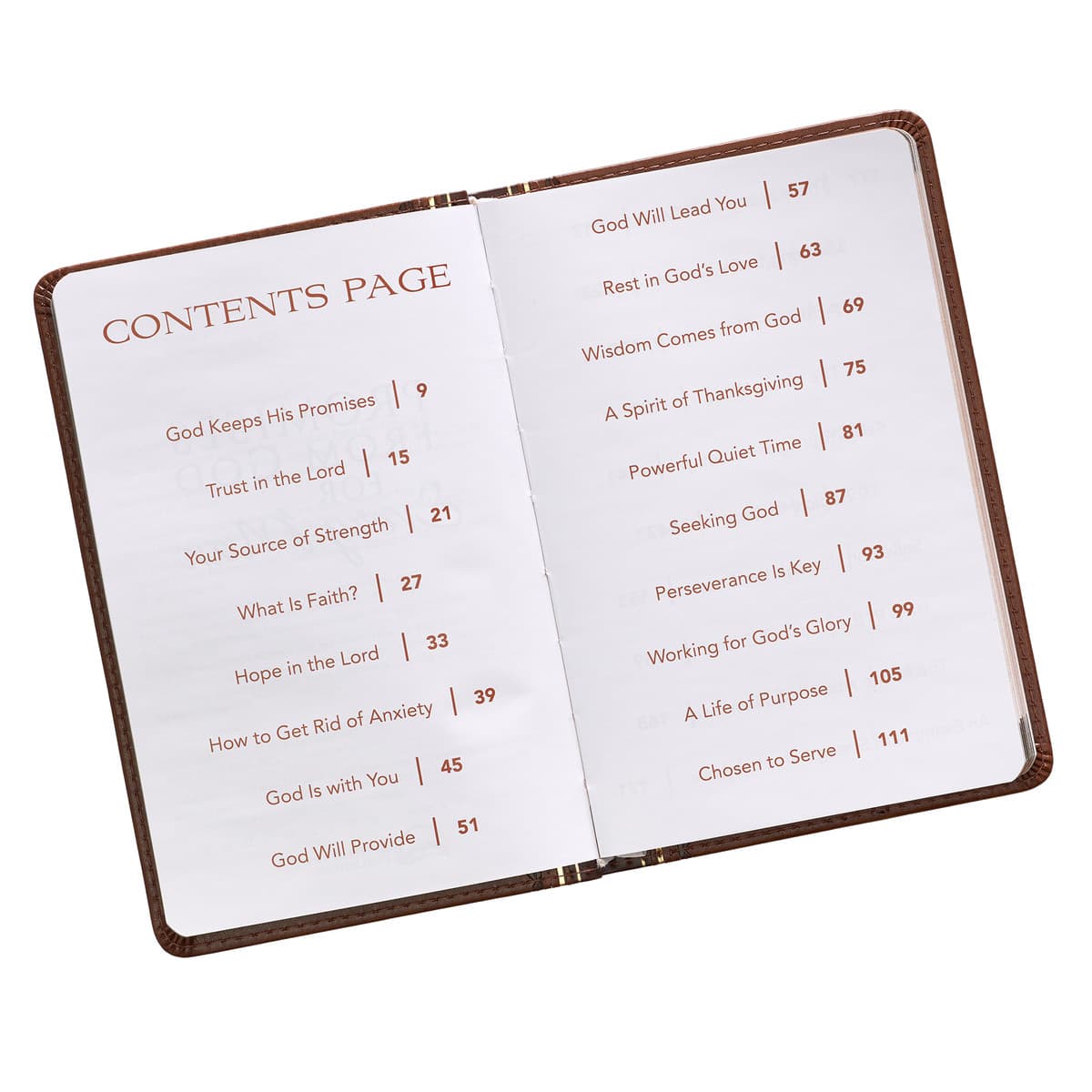 Promises from God for Every Man Two-tone Brown Faux Leather Promise Book, picture 7