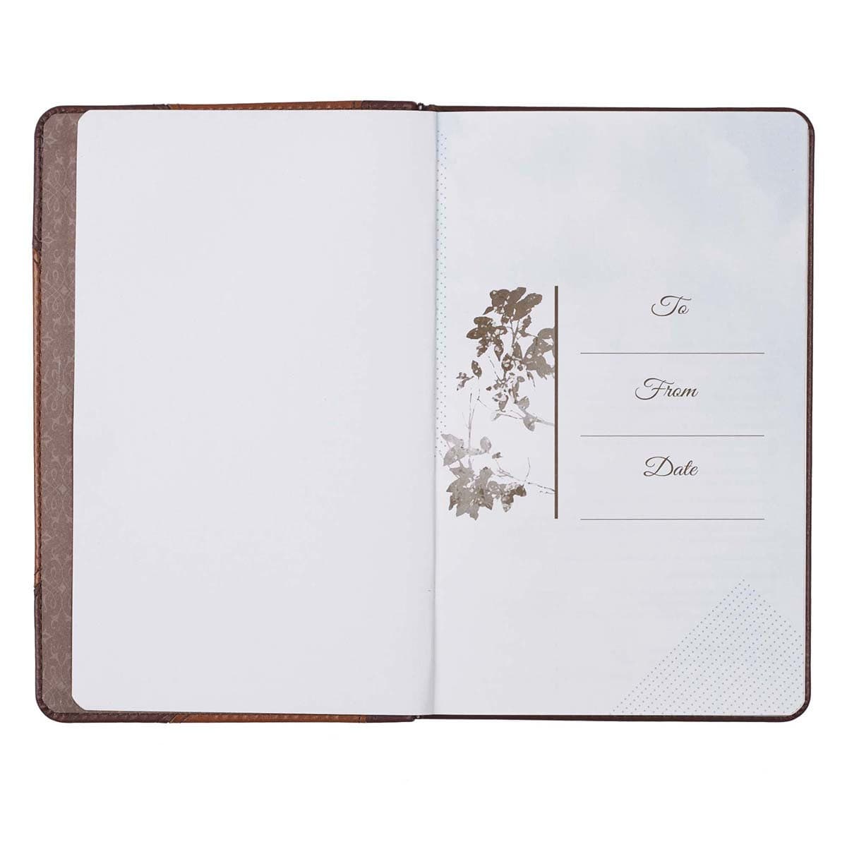 Wisdom From The Word For Men Brown Faux Leather Gift Book, picture 4