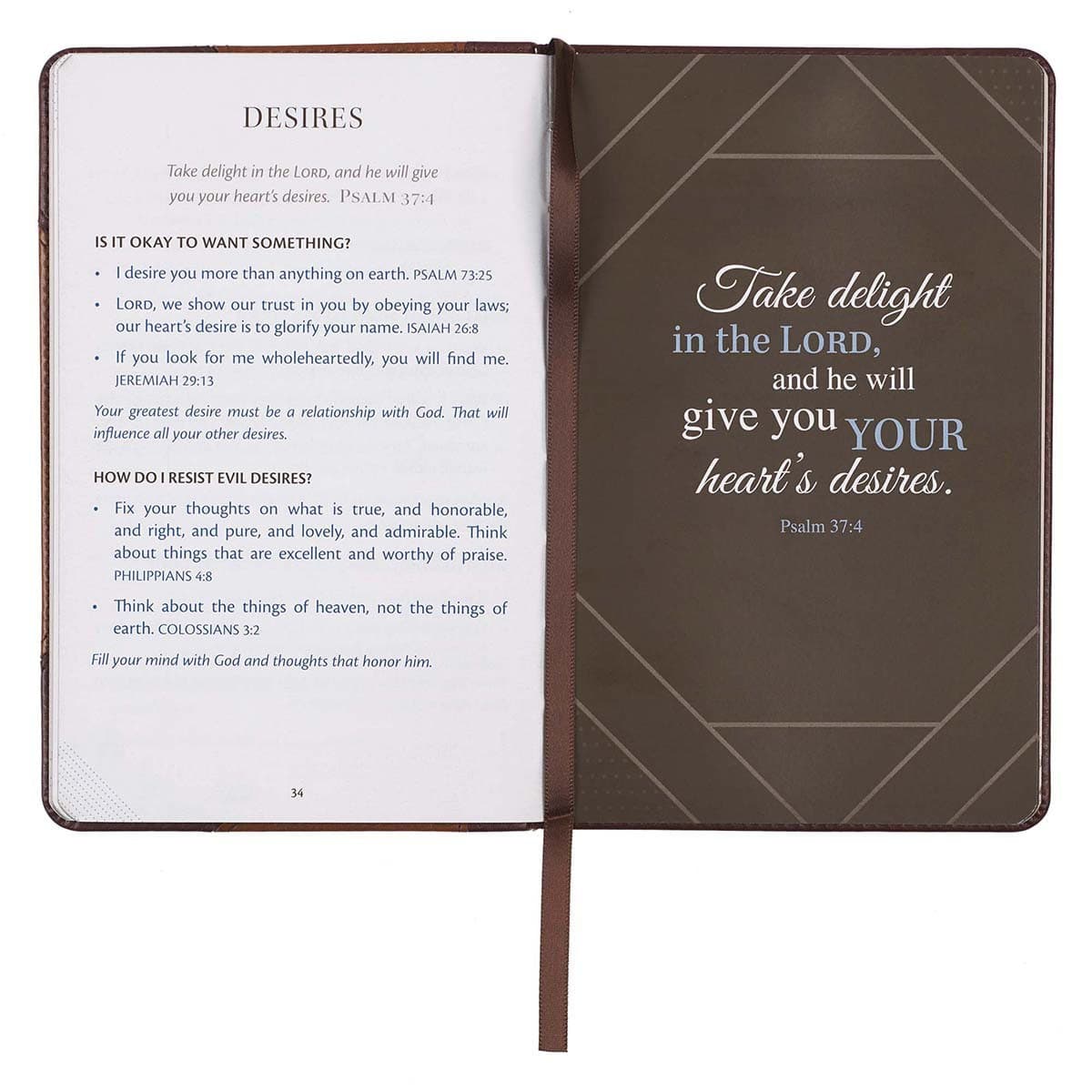 Wisdom From The Word For Men Brown Faux Leather Gift Book, picture 5