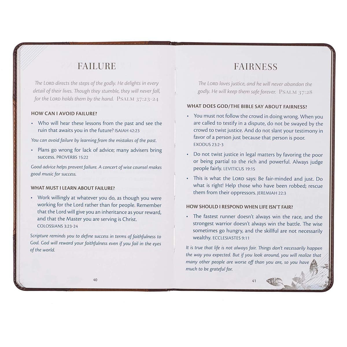 Wisdom From The Word For Men Brown Faux Leather Gift Book, picture 6