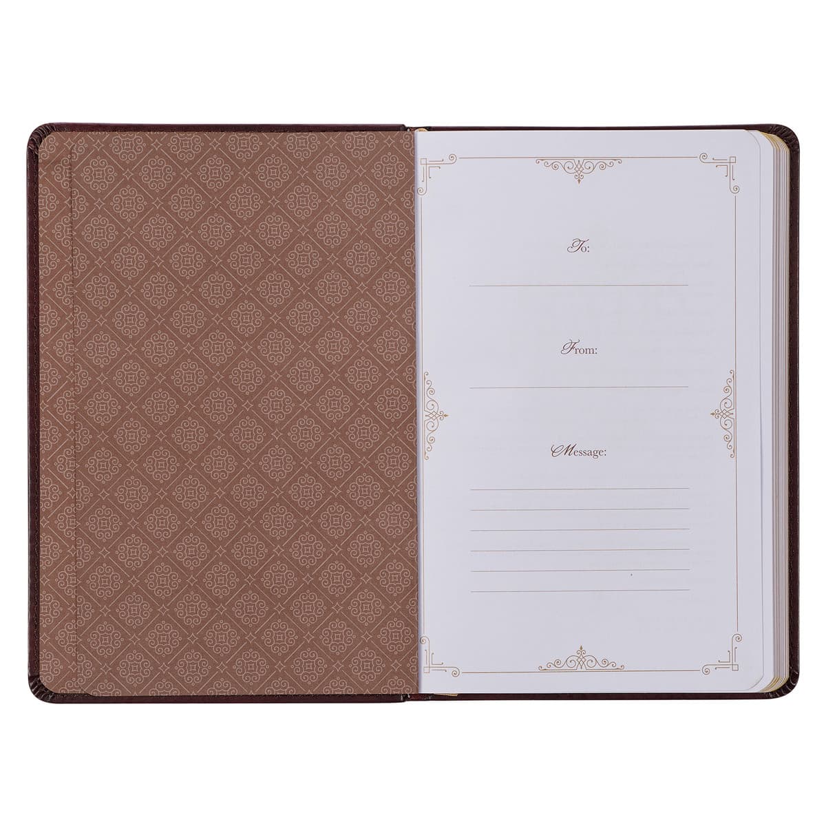Classic Prayers to Inspire Your Soul Brown Faux Leather Prayer Book, picture 4