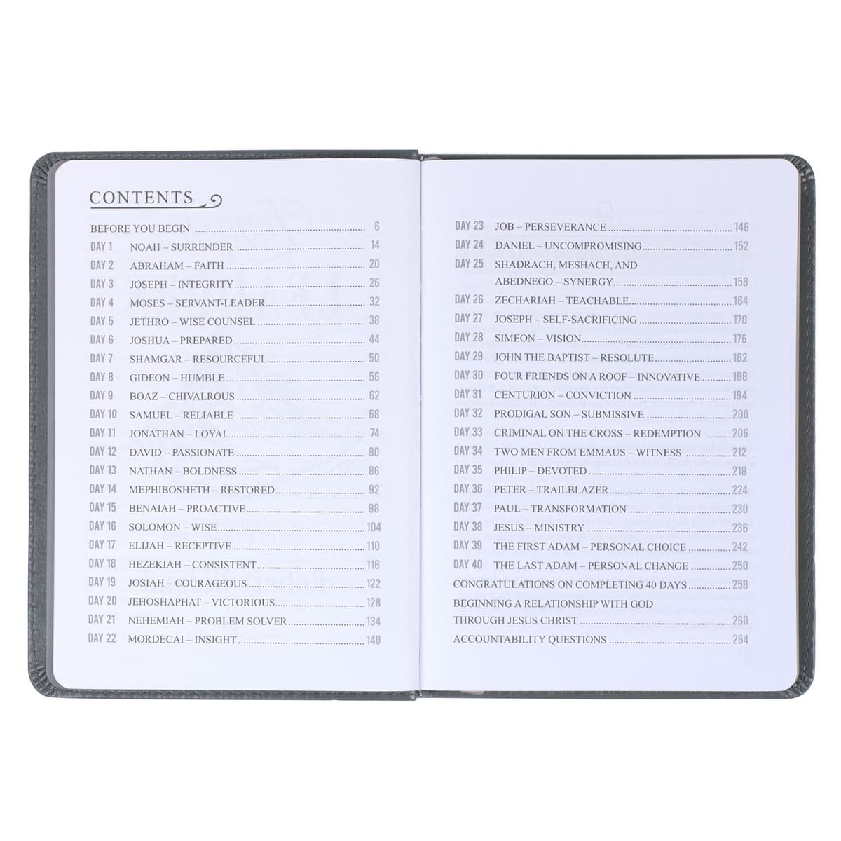 Legacy of Leaders Gray Faux Leather Devotional, picture 4