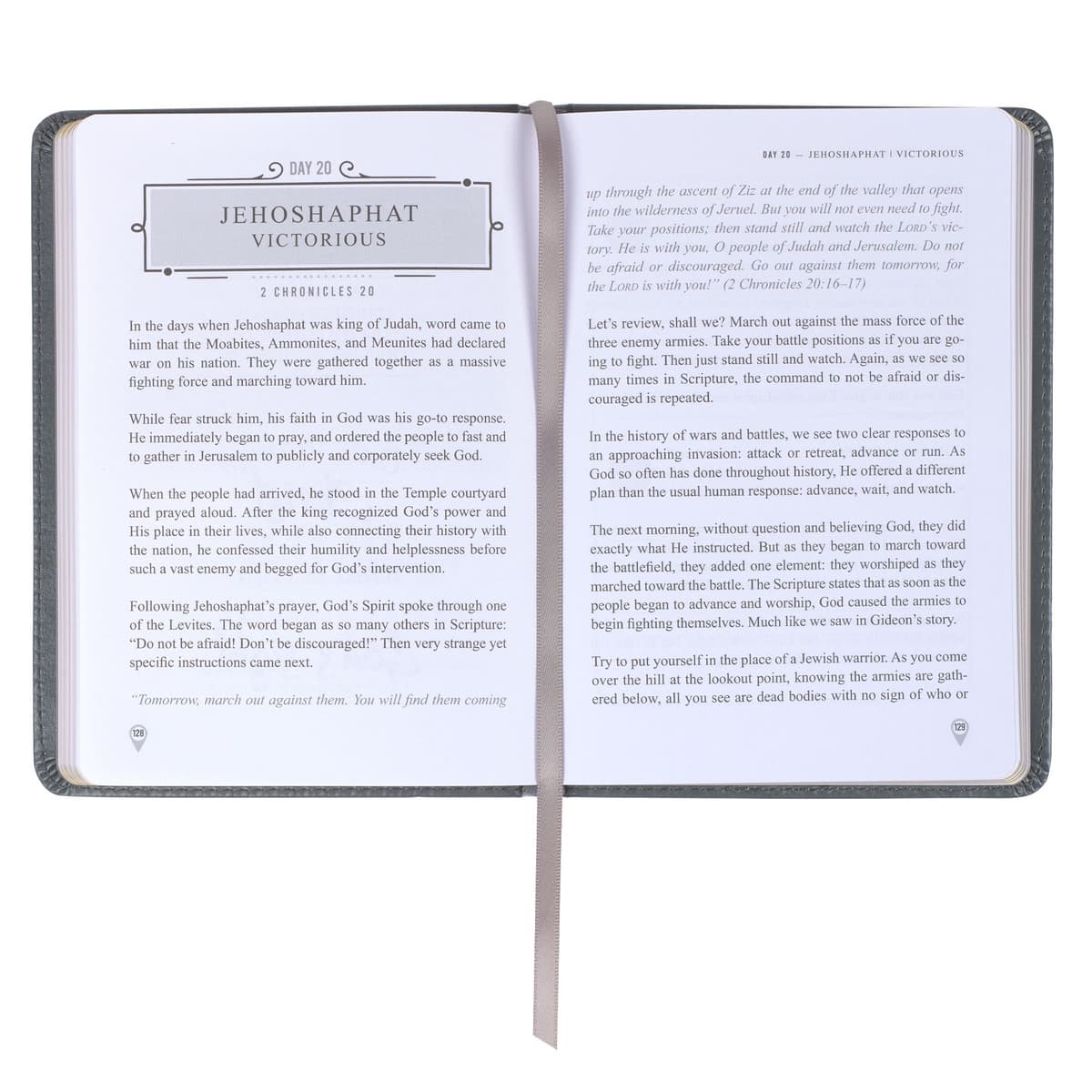 Legacy of Leaders Gray Faux Leather Devotional, picture 5