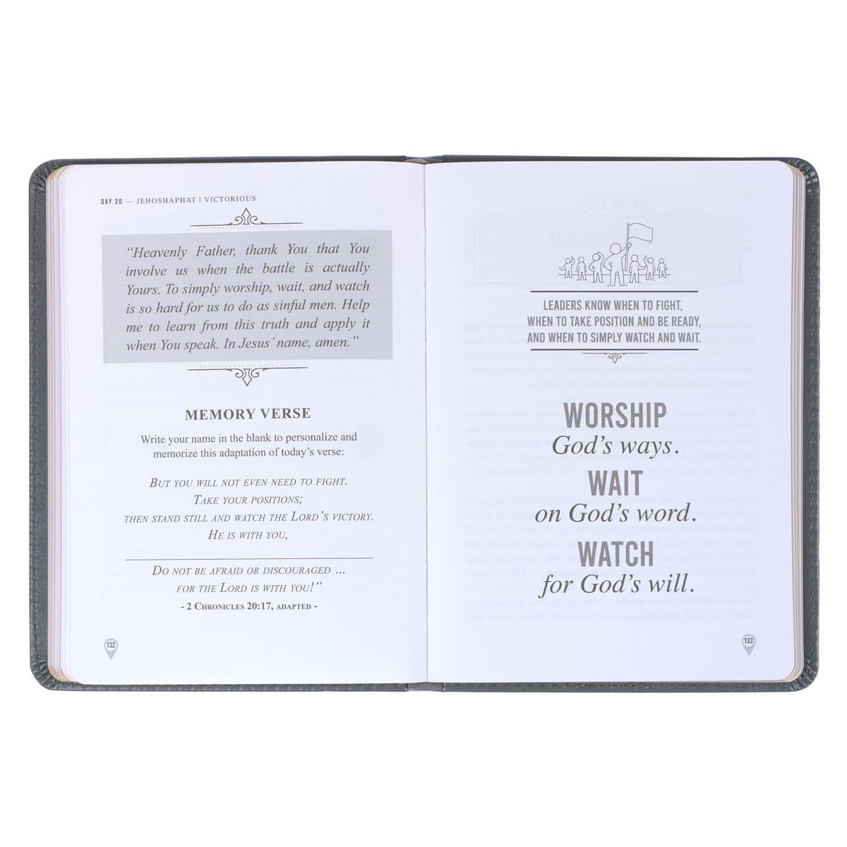 Legacy of Leaders Gray Faux Leather Devotional, picture 7
