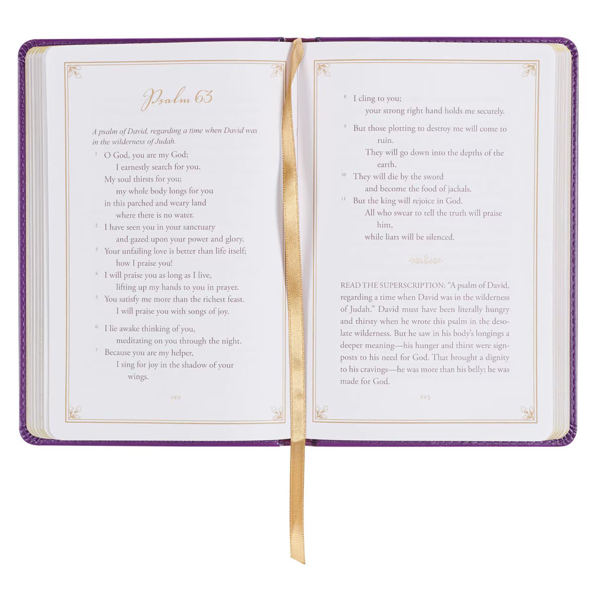 Praying the Psalms Purple Faux Leather Prayer Book, picture 4