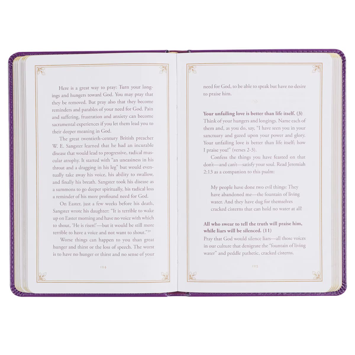 Praying the Psalms Purple Faux Leather Prayer Book, picture 5