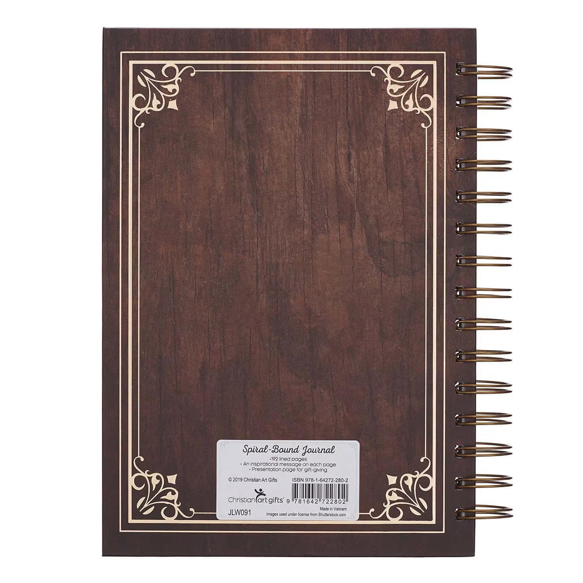 Man Of God - 1 Timothy 6:11 Large Wirebound Journal in Brown, picture 2