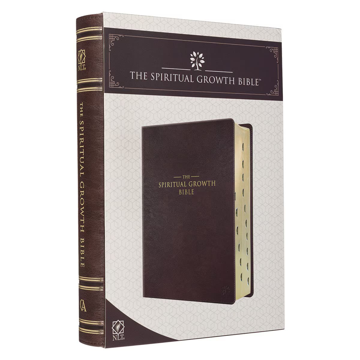 Espresso Brown Faux Leather Spiritual Growth Bible, picture 12