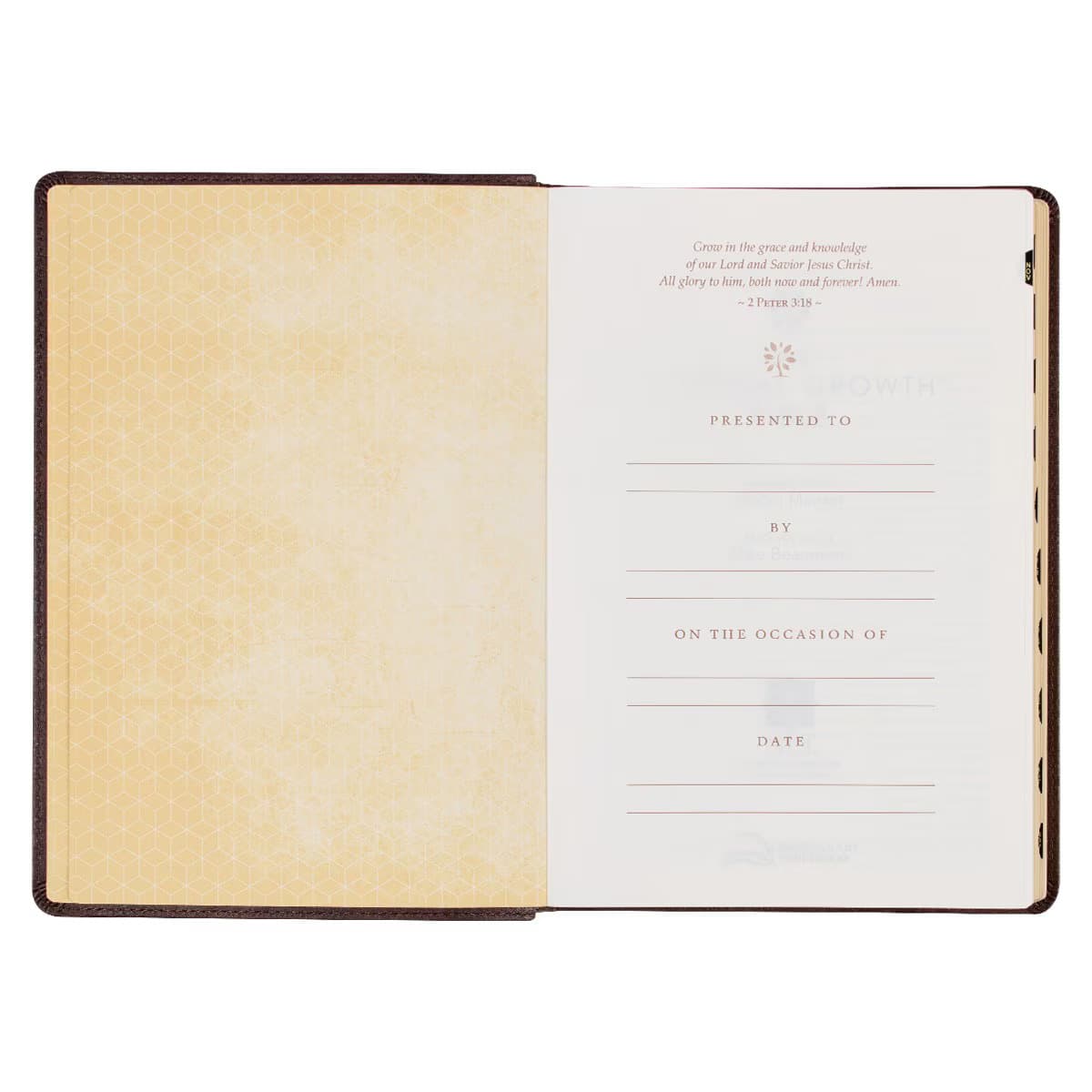 Espresso Brown Faux Leather Spiritual Growth Bible, picture 4