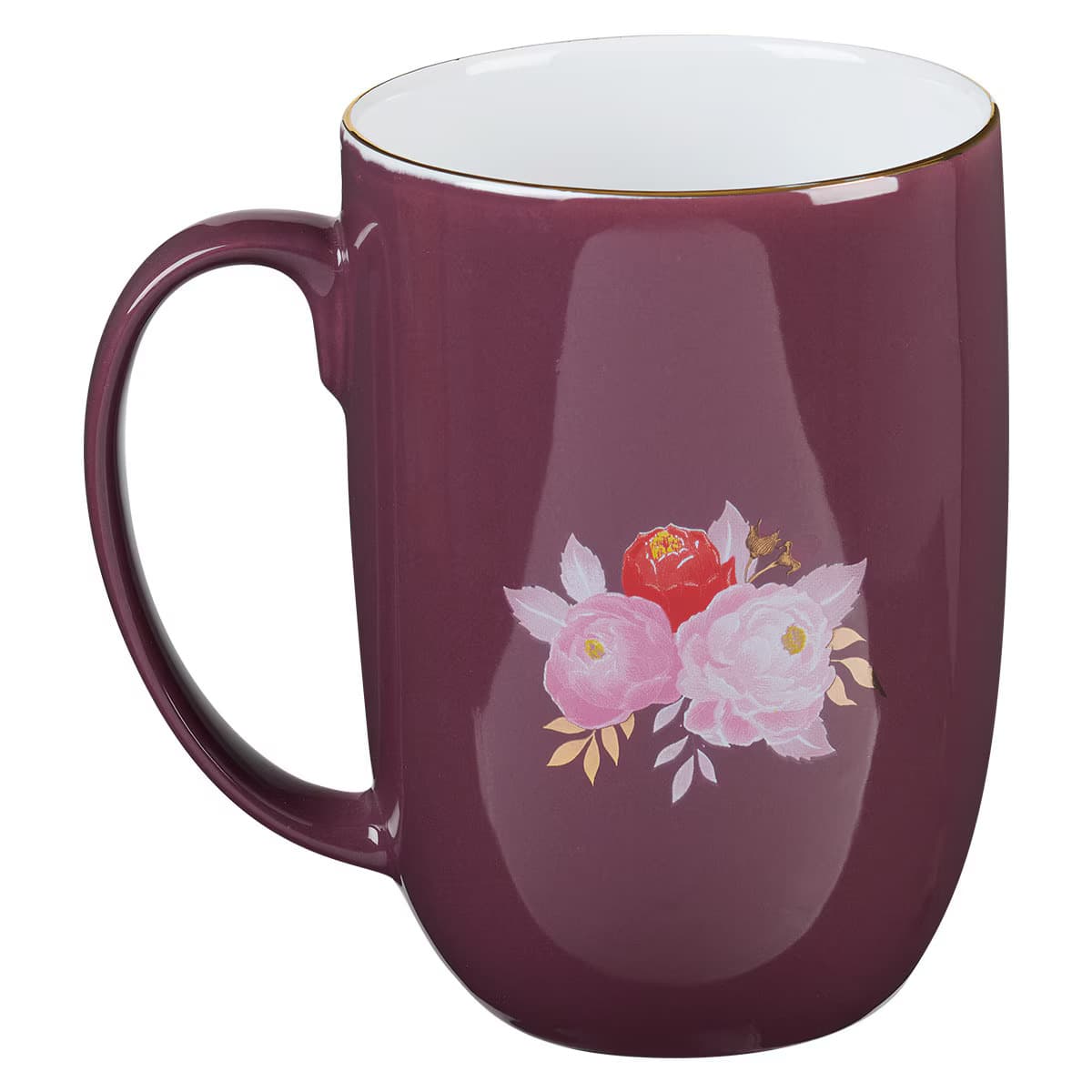 Amazing Grace Mulberry Pink Ceramic Coffee Mug, picture 2