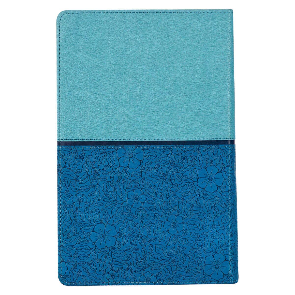 Blue Two-tone Faux Leather Giant Print Standard-size King James Version Bible, picture 2