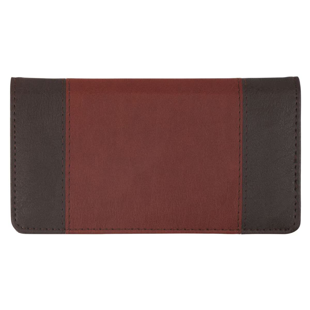Have Made You Walnut Brown and Brick-red Faux Leather Checkbook Wallet, picture 2