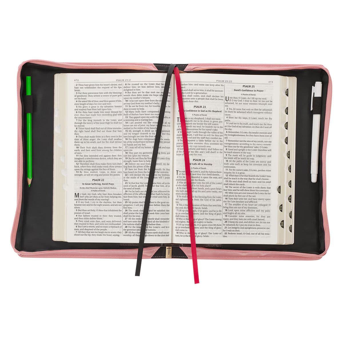 Plans Pink Bouquet Faux Leather Fashion Bible Case, picture 5
