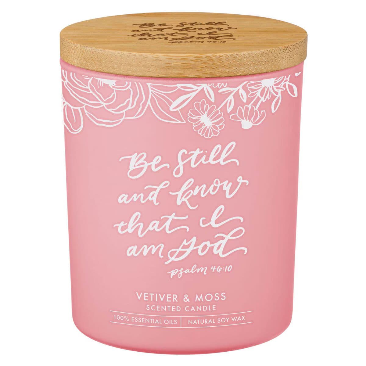 Be Still and Know - Psalm 46:10 Vetiver and Moss Candle in a Glass Jar