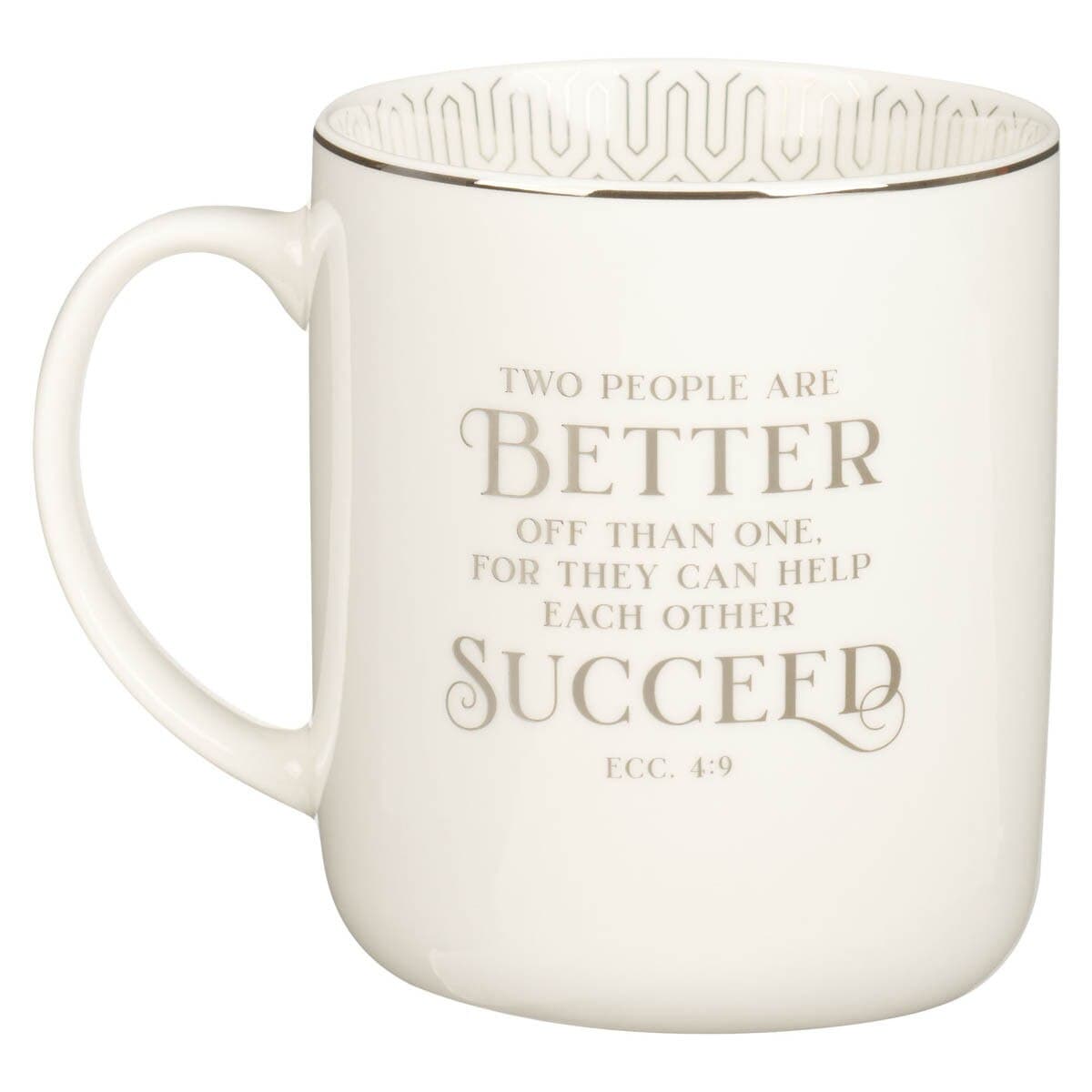 Mr. & Mrs. - Ecclesiastes 4:9 White Ceramic Coffee Mug Set, picture 2