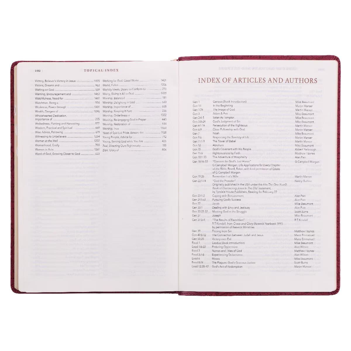 Berry Faux Leather Spiritual Growth Bible, picture 11