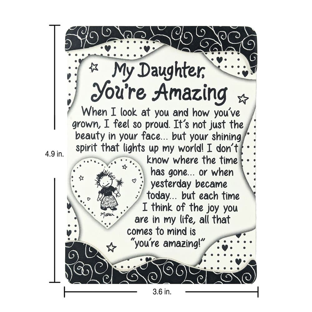 “My Daughter, You’re Amazing” Magnet with Easel Back by Marci, picture 2
