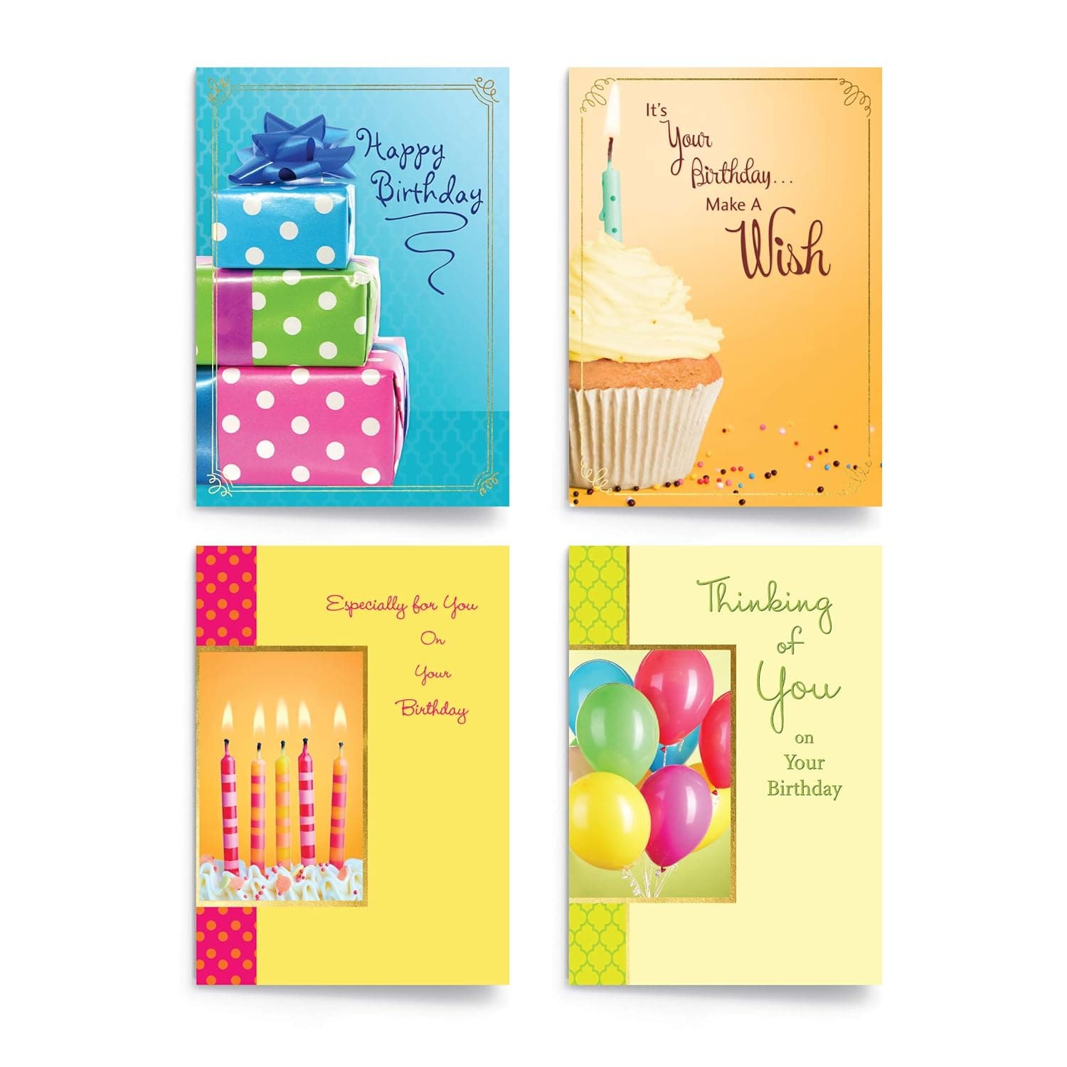 Birthday Greeting Card Assortment, Box of 12 Cards and 13 Colored Envelopes, picture 3