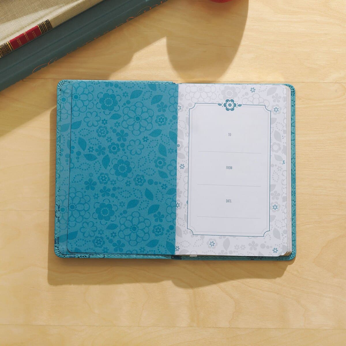 Moments of Grace for Teachers: Stories & Scriptures Blue Faux Leather Gift Book, picture 3