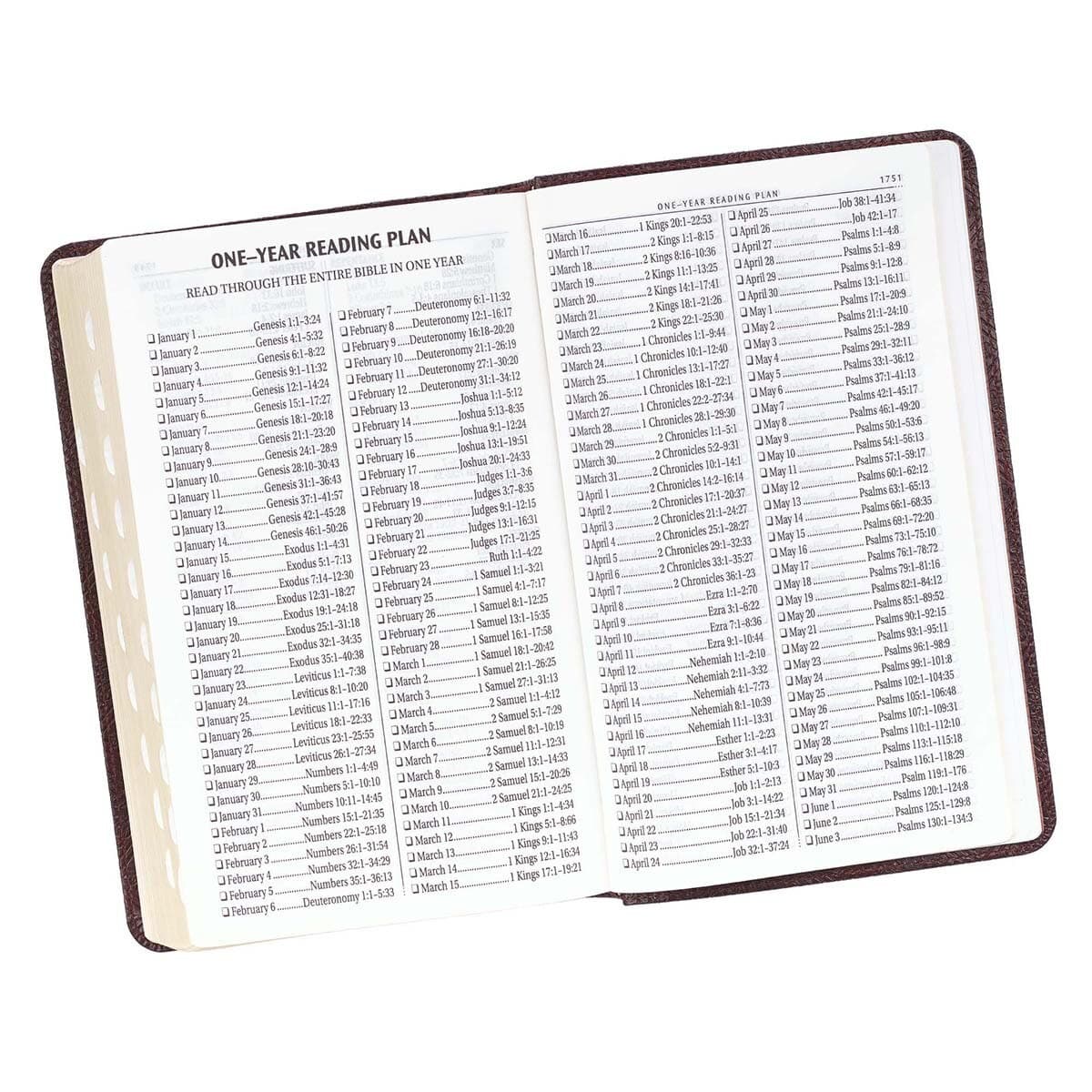 Dark Brown Faux Leather Giant Print Standard-size King James Version Bible with Thumb Index, picture 9