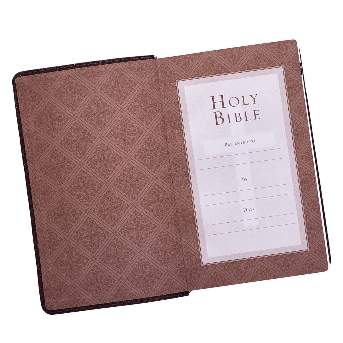 Dark Brown Faux Leather Giant Print Standard-size King James Version Bible with Thumb Index, picture 7