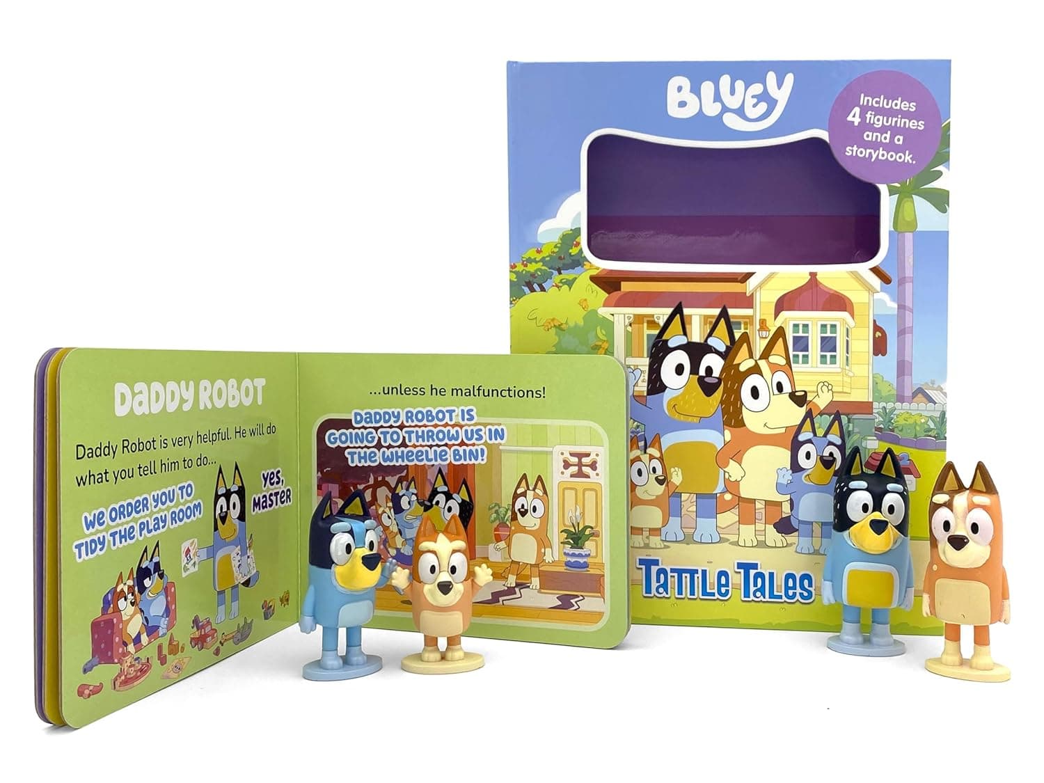 Bluey Tattle Tales - Activity Books for kids, 12-page storybook, 4 figurines, picture 5