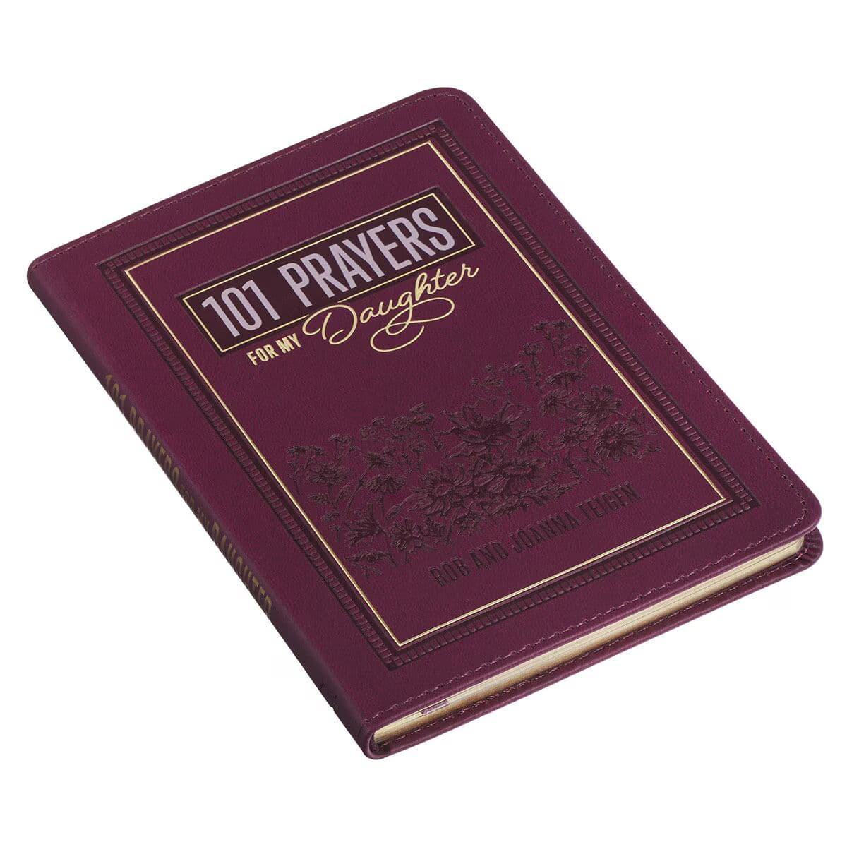 101 Prayers for My Daughter Plum Faux Leather Prayer Book, picture 3