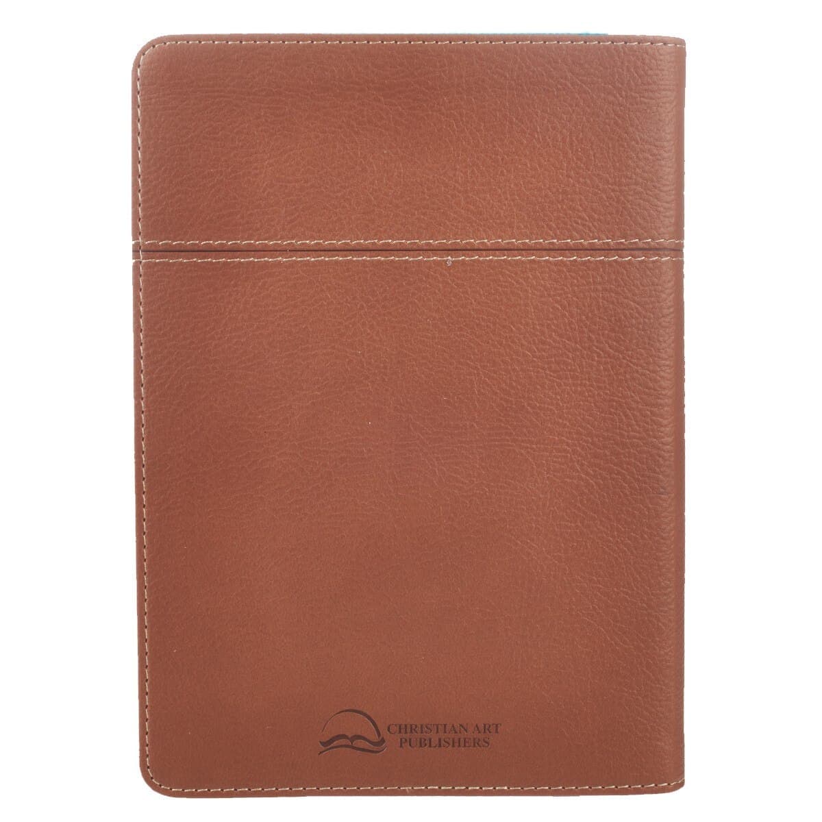 Words of Jesus For Men Saddle Tan Faux Leather Devotional, picture 2