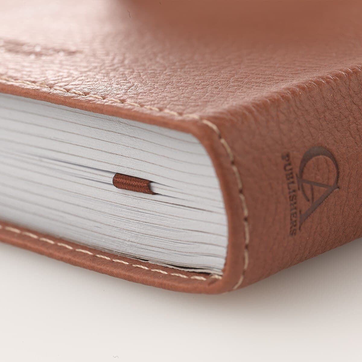 Words of Jesus For Men Saddle Tan Faux Leather Devotional, picture 5