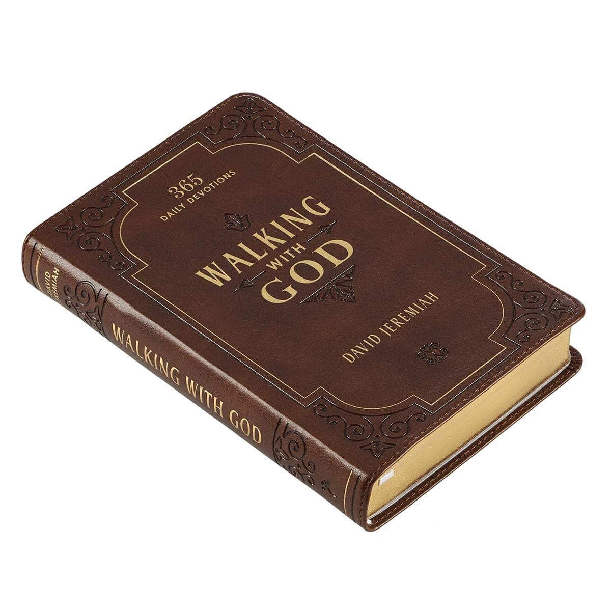 Walking With God Brown Faux Leather Devotional, picture 3